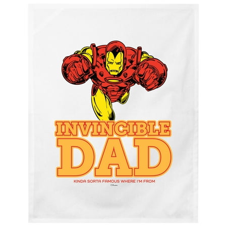 Marvel Comics Iron Man Iron Dad White Dish Towel