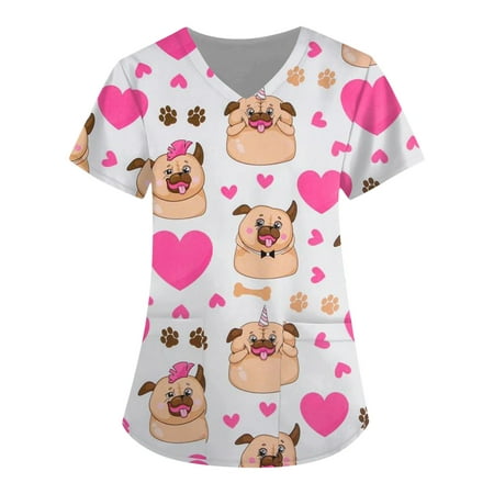QWERTYU Professionals Scrubs Top for Women Casual Pockets Nursing Scrubs Valentine s Day Holiday Uniform Working Short Sleeve T Shirt White XL
QWERTYU Professionals Scrubs Top for Women Casual Pockets Nursing Scrubs Valentine s Day Holiday Uniform Working Short Sleeve T Shirt White XL