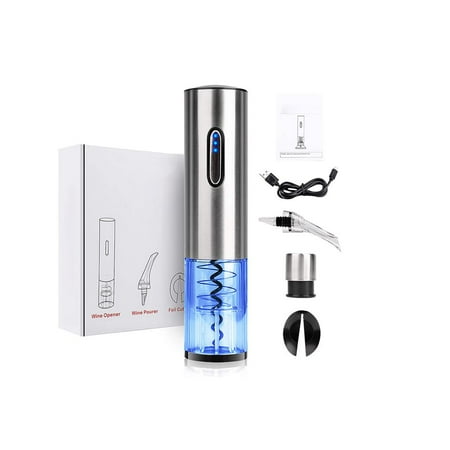 Electric Wine Bottle Opener Set Automatic USB Rechargeable Visual Multifunctional Bottle Opener Foil Cutter Vacuum Stopper Wine Pourer for Home Restaurant Wedding
Electric Wine Bottle Opener Set Automatic USB Rechargeable Visual Multifunctional Bottle Opener Foil Cutter Vacuum Stopper Wine Pourer for Home Restaurant Wedding