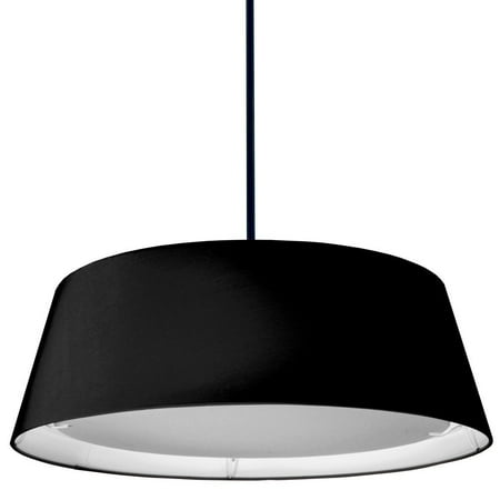 Dainolite 22W LED Tappered Drum Shade Black