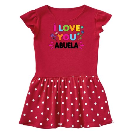 Inktastic I Love You Abuela with Flowers Gift Baby Girl Dress 
Inktastic I Love You Abuela with Flowers Gift Baby Girl Dress