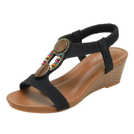 Bare Sandals for Women Size 8 Sandals for Women Heels And Platform Fashion Summer Women Sandals Wedge Heel Fish Mouth And Open Toe Elastic Back Strap Roman Style
Bare Sandals for Women Size 8 Sandals for Women Heels And Platform Fashion Summer Women Sandals Wedge Heel Fish Mouth And Open Toe Elastic Back Strap Roman Style