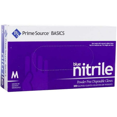 Prime Source Basics Blue Powder Free Medium Nitrile Gloves -- 1000 per case.