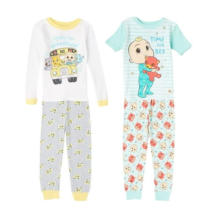 CoComelon Boys 4-Piece Snug-Fit Cotton Pajamas Set Time for Bed 18 Months US