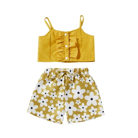 Baby Romper Toddler Girls Solid Sleeveless Vest+Floral Printed Shorts Clothes Outfits For 3-4 Years
Baby Romper Toddler Girls Solid Sleeveless Vest+Floral Printed Shorts Clothes Outfits For 3-4 Years
