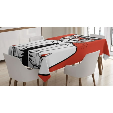 Hipster Tablecloth Funny Vintage Sketch of Businessman Cat with Glasses and Suit Rectangular Table Cover for Dining Room Kitchen 60 X 84 Vermilion Charcoal Grey White by Ambesonne
Hipster Tablecloth Funny Vintage Sketch of Businessman Cat with Glasses and Suit Rectangular Table Cover for Dining Room Kitchen 60 X 84 Vermilion Charcoal Grey White by Ambesonne