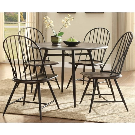 5-Pc Modern Round Dining Table Set