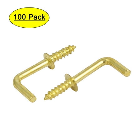 Unique Bargains 21mm Length Copper Plated Self-Tapping Right-Angle L Shape Screw Hook 100pcs
Unique Bargains 21mm Length Copper Plated Self-Tapping Right-Angle L Shape Screw Hook 100pcs
