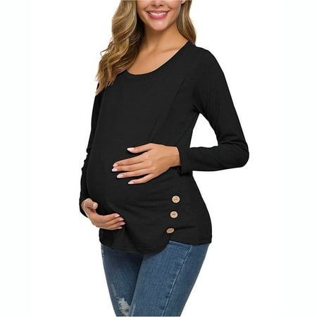 FRSASU Women Plus Size Clearance Women S Maternity Long Sleeve Side Button Tunic Tops for Breastfeeding
FRSASU Women Plus Size Clearance Women S Maternity Long Sleeve Side Button Tunic Tops for Breastfeeding