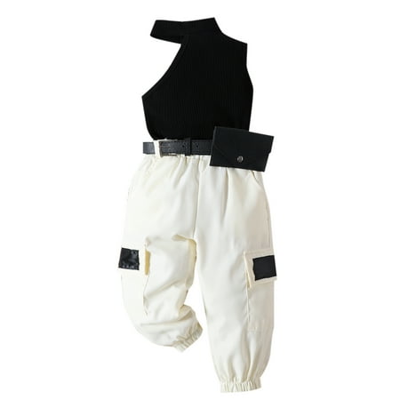 Musuos 3Pcs Baby Girls Ribbed Tank Tops Big Pockets Belt Cargo Pants with Waist Bag
Musuos 3Pcs Baby Girls Ribbed Tank Tops Big Pockets Belt Cargo Pants with Waist Bag