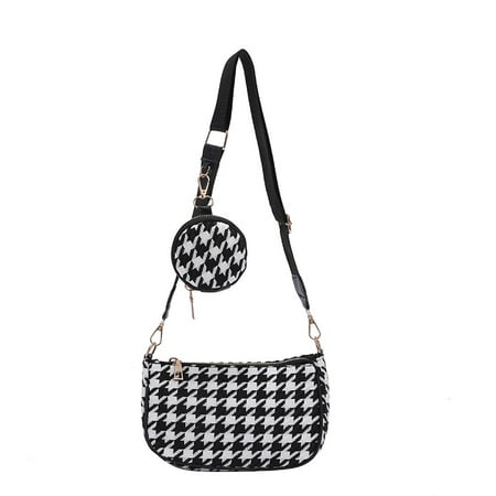 Female Vintage Plaid Printing Shoulder Bags with Mini Round Purse Pendant Women s Bag Casual Small Crossbody Bags 2pcs Composite Black
Female Vintage Plaid Printing Shoulder Bags with Mini Round Purse Pendant Women s Bag Casual Small Crossbody Bags 2pcs Composite Black