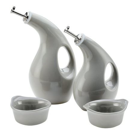Rachael Ray Ceramics EVOO and Ramekin Dipper Set 4-Piece Light Sea Salt Gray
Rachael Ray Ceramics EVOO and Ramekin Dipper Set 4-Piece Light Sea Salt Gray