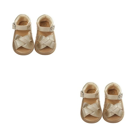 2 Pair Sandals Newborn Babies Girls Non- for slip Open Toe Design Sandals Leather Shoes Gold M
2 Pair Sandals Newborn Babies Girls Non- for slip Open Toe Design Sandals Leather Shoes Gold M