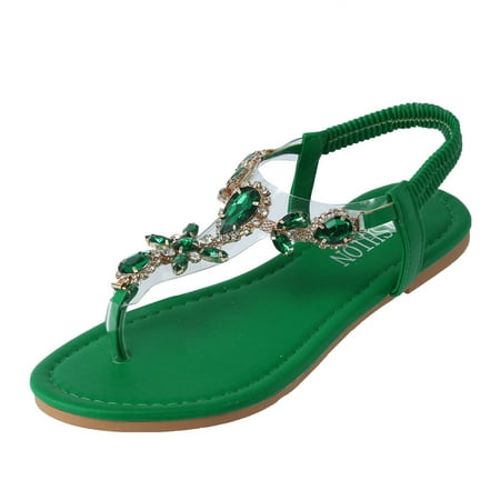 Tangnade Casual Shoes Ladies Fashion Summer Rhinestone Elastic Band Flat Flip Flops Outer Beach Sandals
Tangnade Casual Shoes Ladies Fashion Summer Rhinestone Elastic Band Flat Flip Flops Outer Beach Sandals