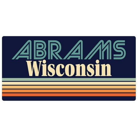 Abrams Wisconsin 5 x 2.5-Inch Fridge Magnet Retro Design