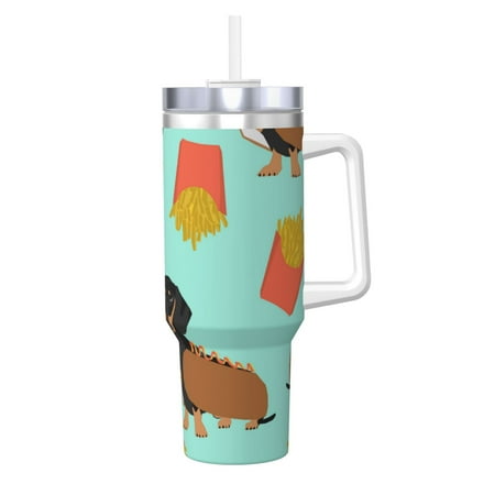 Sausage Dog Dachshund 40oz Car Insulated Cups Ice Bully Cup with Handle Double Stainless Steel Vacuum Tumblers Water Bottle with Lid and Straw
Sausage Dog Dachshund 40oz Car Insulated Cups Ice Bully Cup with Handle Double Stainless Steel Vacuum Tumblers Water Bottle with Lid and Straw