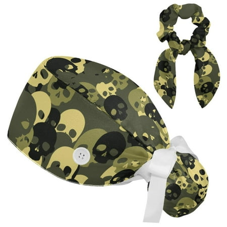 Working Cap with Buttons and Sweatband Scrub Hat Bouffant Caps with Scrunchie Skull Tie Back Hats
Working Cap with Buttons and Sweatband Scrub Hat Bouffant Caps with Scrunchie Skull Tie Back Hats