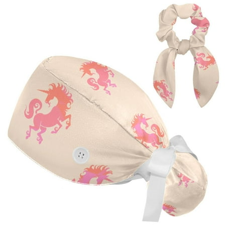 Working Cap with Buttons and Sweatband Scrub Hat Bouffant Caps with Scrunchie Unicorn Tie Back Hats
Working Cap with Buttons and Sweatband Scrub Hat Bouffant Caps with Scrunchie Unicorn Tie Back Hats