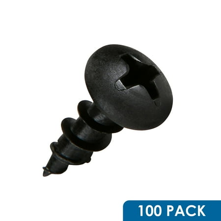 Rok Hardware #8-11 x 1/2-inch Deep/Coarse Thread Phillips Pan Head Screws Black Phosphate 100 Pack
Rok Hardware #8-11 x 1/2-inch Deep/Coarse Thread Phillips Pan Head Screws Black Phosphate 100 Pack