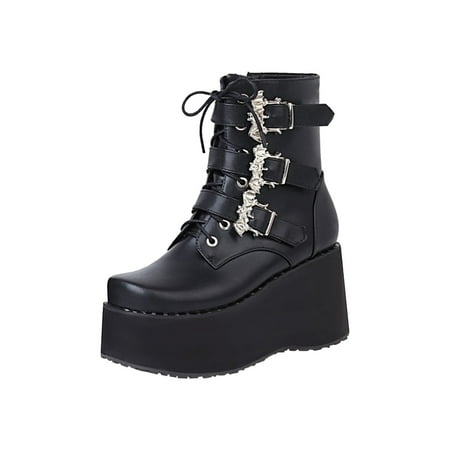 Babysbule Boots for Women Clearance Womens Chunky Platform Knee High Boots High Heel Round-Toe Zip Punk Goth Ankle Boots For Women
Babysbule Boots for Women Clearance Womens Chunky Platform Knee High Boots High Heel Round-Toe Zip Punk Goth Ankle Boots For Women