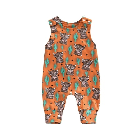 Bmnmsl Baby Boys Girls Summer Casual Jumpsuit Sleeveless O Neck Cartoon Cattle Print Romper 0-18 Months
Bmnmsl Baby Boys Girls Summer Casual Jumpsuit Sleeveless O Neck Cartoon Cattle Print Romper 0-18 Months
