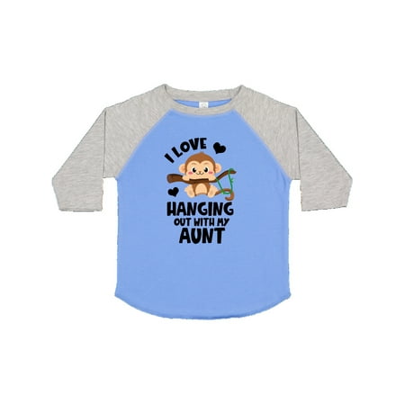 Inktastic Monkey I Love Hanging out with My Aunt Gift Toddler Boy or Toddler Girl T-Shirt