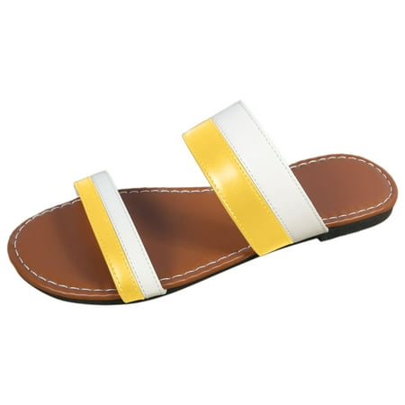 Daznico Sandals Women Ladies Summer Simple Colour Blocking Outside Thick Bottom Open Toe Beach Large Size Sandals Slippers Orthopedic Sandals for Women(Color:Yellow Size:US 6.5)
Daznico Sandals Women Ladies Summer Simple Colour Blocking Outside Thick Bottom Open Toe Beach Large Size Sandals Slippers Orthopedic Sandals for Women(Color:Yellow Size:US 6.5)