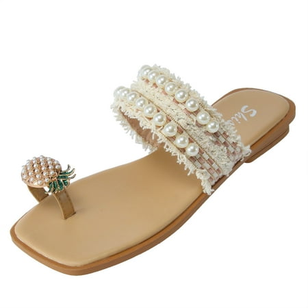 Slippers For Women Fashion Summer Women Slippers Thong Pineapple Pearl Flat Comfort Casual Style Beach Pu Pink 41
Slippers For Women Fashion Summer Women Slippers Thong Pineapple Pearl Flat Comfort Casual Style Beach Pu Pink 41