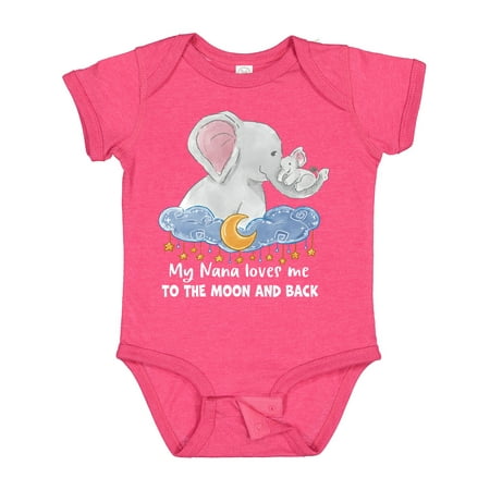 Inktastic My Nana Loves Me to the Moon and Back Elephant Family Gift Baby Boy or Baby Girl Bodysuit
Inktastic My Nana Loves Me to the Moon and Back Elephant Family Gift Baby Boy or Baby Girl Bodysuit