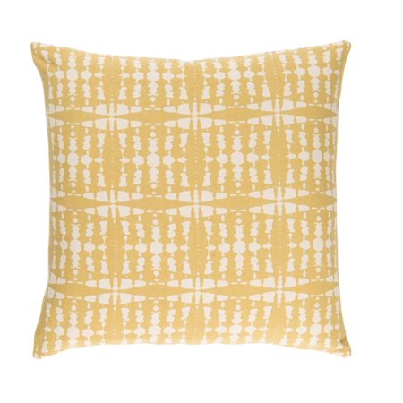 22" Golden Yellow and Cream Chevron Decorative Throw Pillow