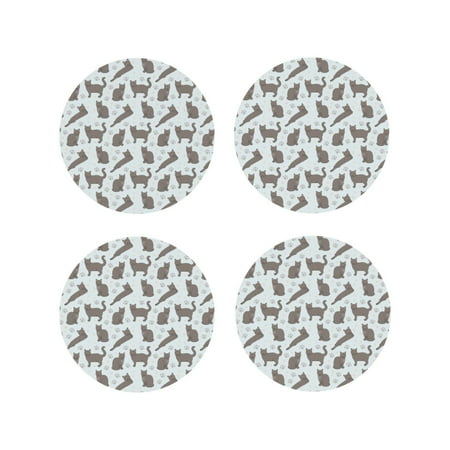 Leather Coasters Set of 4 - Elegant Cute Cartoon Cat Lightweight Non-Slip Drink Coasters for Desk Anti-Scalding Desk Cup Coasters for Office Table Decor Round Shape
Leather Coasters Set of 4 - Elegant Cute Cartoon Cat Lightweight Non-Slip Drink Coasters for Desk Anti-Scalding Desk Cup Coasters for Office Table Decor Round Shape