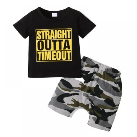 Toddler Infant Baby Boy Clothes letter Print Short Sleeve T-shirt Top+Camouflage Shorts Outfit Set 1-6T
Toddler Infant Baby Boy Clothes letter Print Short Sleeve T-shirt Top+Camouflage Shorts Outfit Set 1-6T