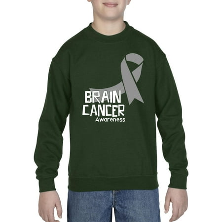 Brain Cancer Awareness Unisex Youth Crewneck Sweatshirt