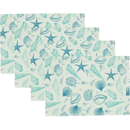 Fennco Styles Coastal Seashells Table Placemats 14 W x 20 L Set of 4 - Blue Sealife Nautical Table Mats for Dining Room Decor Everyday Use Summer Gathering Banquets and Special Occasions
Fennco Styles Coastal Seashells Table Placemats 14 W x 20 L Set of 4 - Blue Sealife Nautical Table Mats for Dining Room Decor Everyday Use Summer Gathering Banquets and Special Occasions