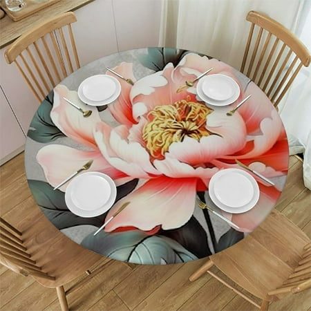 YANMS Peony Pink Flower Floral Round Tablecloth Outdoor Fitted 100% Polyester Fiber 46-50
YANMS Peony Pink Flower Floral Round Tablecloth Outdoor Fitted 100% Polyester Fiber 46-50