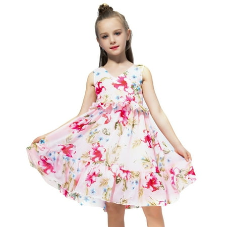 HIBRO Toddler Dress Summer Sleeveless Floral Prints Princess Dress Chiffon Bohemian Dress Fashion Girls Cotton Swing Dress Little Girls Dressy Dresses Size 6
HIBRO Toddler Dress Summer Sleeveless Floral Prints Princess Dress Chiffon Bohemian Dress Fashion Girls Cotton Swing Dress Little Girls Dressy Dresses Size 6