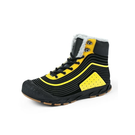 Ferndule Boys Lace Up Sneaker Boot Cold Weather Striped Snow Boots Breathable Plush Lining Yellow 6
Ferndule Boys Lace Up Sneaker Boot Cold Weather Striped Snow Boots Breathable Plush Lining Yellow 6