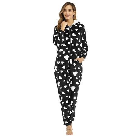 Womens Flannel Jumpsuit Pajama One Piece Cute Sleepwear Long Pajama Romper with Pockets
Womens Flannel Jumpsuit Pajama One Piece Cute Sleepwear Long Pajama Romper with Pockets