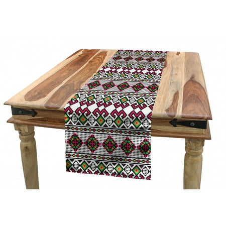 Retro Table Runner Illustration of Ukrainian Pattern Ornament Traditional Borders and Slovenian Dining Room Kitchen Rectangular Runner 3 Sizes by Ambesonne
Retro Table Runner Illustration of Ukrainian Pattern Ornament Traditional Borders and Slovenian Dining Room Kitchen Rectangular Runner 3 Sizes by Ambesonne