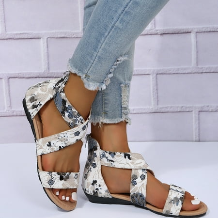 Women s Flower Floral Printed Block Flat Sandal Open Toe Flat Block Heel Sandal
Women s Flower Floral Printed Block Flat Sandal Open Toe Flat Block Heel Sandal