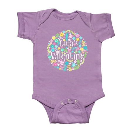 Inktastic Yaya s Valentine Flower Circle Gift Baby Boy or Baby Girl Bodysuit