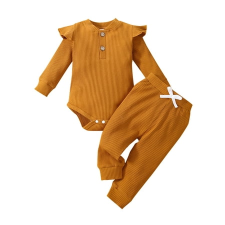 Ma&Baby Newborn Infant Baby Girls Ribbed Clothes Long Sleeve Romper Pants 2PCS Outfit Set
Ma&Baby Newborn Infant Baby Girls Ribbed Clothes Long Sleeve Romper Pants 2PCS Outfit Set