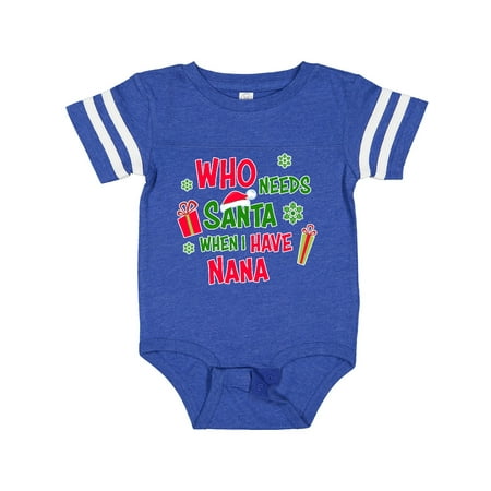 Inktastic Who Needs Santa when I Have Nana Gift Baby Boy or Baby Girl Bodysuit