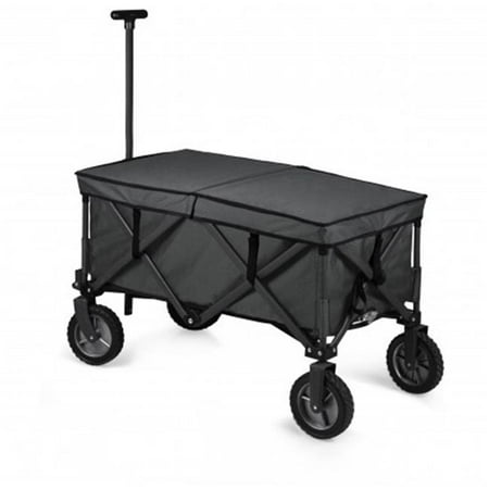 Picnic Time 739-85-679-000-0 Adventure Folding Utility Wagon & Upgrade Kit - Dark Grey
