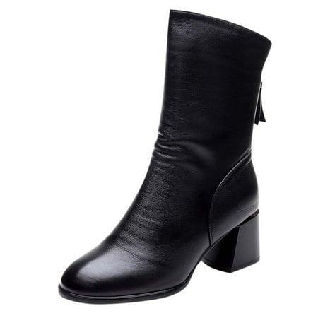 HGWXX7 Women s Back Zip Buckle Boots Ankle Bare Booties Causal Square Med Heel Boots Fall Shoes
HGWXX7 Women s Back Zip Buckle Boots Ankle Bare Booties Causal Square Med Heel Boots Fall Shoes