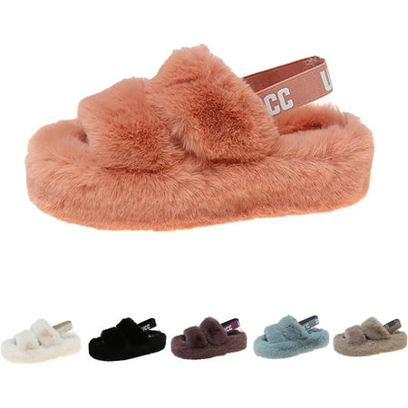Womens Fuzzy Memory Foam Slippers,Double Buckle Cozy Plush Lightweight Home Slippers Fluffy Furry Open Toe House Shoes Indoor Outdoor Slide Slipper
Womens Fuzzy Memory Foam Slippers,Double Buckle Cozy Plush Lightweight Home Slippers Fluffy Furry Open Toe House Shoes Indoor Outdoor Slide Slipper