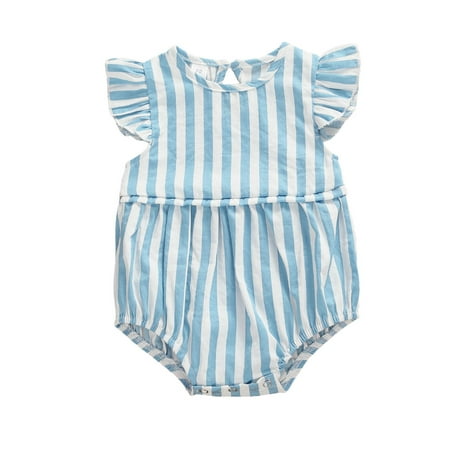 Newborn Baby Girl Romper Fly Sleeve Bodysuit Striped Jumpsuit 1 Pieces
Newborn Baby Girl Romper Fly Sleeve Bodysuit Striped Jumpsuit 1 Pieces
