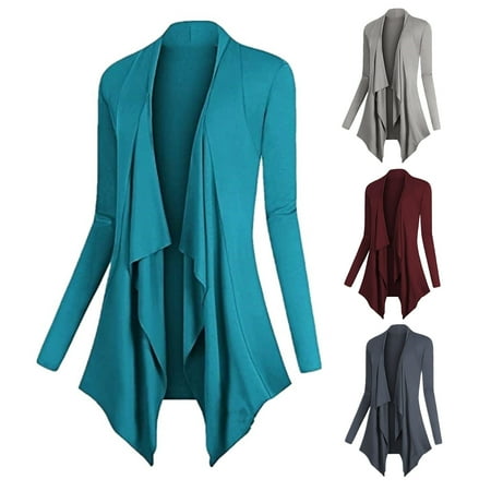 Yinreli Cardigan Coat Irregular Hem Good Workmanship Solid Color Long Sleeve Slim Women Jacket for Work
Yinreli Cardigan Coat Irregular Hem Good Workmanship Solid Color Long Sleeve Slim Women Jacket for Work