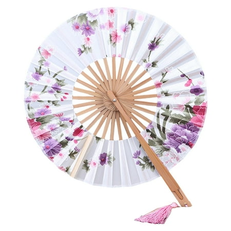 VEAREAR Ancient Classic Hand Fan with Tassel Dress Up Costume Bamboo Flower Print Round Fan Performance Supplies
VEAREAR Ancient Classic Hand Fan with Tassel Dress Up Costume Bamboo Flower Print Round Fan Performance Supplies