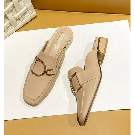 Brand Designer Women Slippers Slip On Mules Flat Heel Casual Shoes British Buckle Slides Wooden Block Heels Summer Footwear
Brand Designer Women Slippers Slip On Mules Flat Heel Casual Shoes British Buckle Slides Wooden Block Heels Summer Footwear